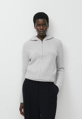 Essential Cashmere Idyllic Zip Hoodie - HEATHER CHROME