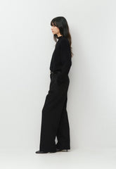 Village Mockneck - Wonder Yarn - BLACK