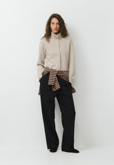 Quorum Cardigan - Wonder Yarn - HEATHER ECRU
