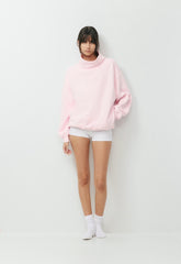 Cozy Sweatfleece Mega Funnel Neck - MAGNOLIA