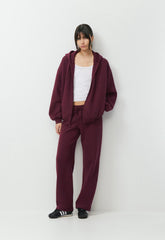 Cozy Sweatfleece Mega Zip Hoodie - GALA PLUM