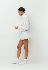 Cozy Sweatfleece Mega Cinch Zip-Up - HEATHER CLOUD WHITE