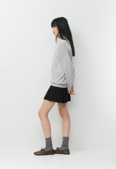 Cotton Charm™ Peggy Icon Sweater - HTHR CHROME /HARLEY