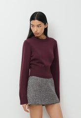 Byline Merino Wool Sweater - GALA PLUM