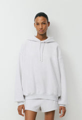 Cozy Sweatfleece Mega Hoodie - HEATHER CLOUD WHITE