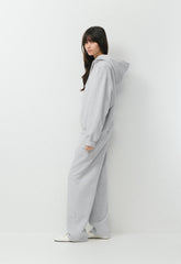 Cozy Sweatfleece Mega Hoodie - HEATHER CHROME