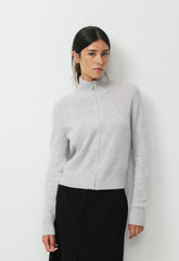 Essential Cashmere Catalogue Zip-Up - HEATHER CHROME