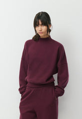 Cozy Sweatfleece Mega Mockneck - GALA PLUM