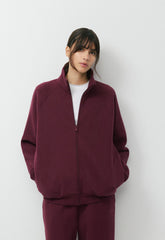Cozy Sweatfleece Mega Raglan™ Zip-Up - GALA PLUM