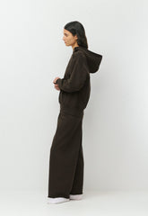 Terry Sweatfleece Mega Dock Hoodie - CACAO NIB BROWN