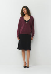 Essential Wool Cashmere Depth Sweater - GALA PLUM