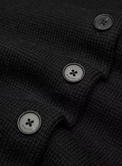 Bay Merino Wool Cardigan - BLACK