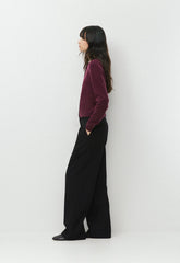 Bare Cashmere Noteworthy Cardigan - GALA PLUM