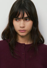 Bare Cashmere Noteworthy Cardigan - GALA PLUM
