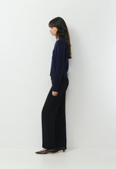 Wool Cashmere Noteworthy Cardigan - ADMIRAL NAVY