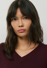 Essential Merino Wool Angle Sweater - GALA PLUM