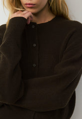 Joyride Cardigan - CACAO NIB BROWN