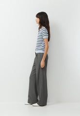 Bare Cashmere Noteworthy Shortsleeve Cardigan - PLNAR/ADMRLNV
