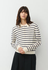 Bare Cashmere Cellini Sweater - LGHT BRCH/ADML NVY