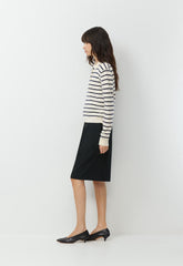 Bare Cashmere Cellini Sweater - LGHT BRCH/ADML NVY