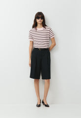 Bare Cashmere Bloor Shortsleeve Sweater - MGNOLIA/CACAO NIB BRWN