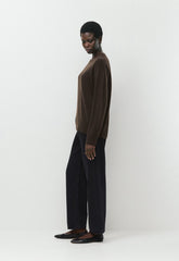 Bare Cashmere Meticulous Sweater - CACAO NIB BROWN