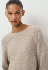 Essential Wool Cashmere Isabelle Sweater - HTR NMD TAUPE/WHITE