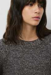 Essential Wool Cashmere Isabelle Sweater - BLK/HTR LIGHT GREY