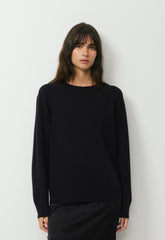 Essential Wool Cashmere Isabelle Sweater - BLACK