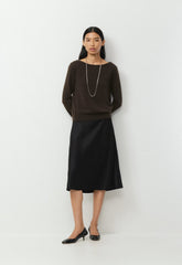 Bare Cashmere Magnific Sweater - CACAO NIB BROWN