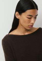Bare Cashmere Magnific Sweater - CACAO NIB BROWN