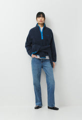 Polartec® Thermal Pro™ Highlands Mockneck - ADMIRAL/ LAZULI BLUE