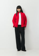 Outlook Zip Mockneck - Bigfoot Fleece - FLASHING RED