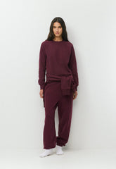 Terry Sweatfleece Perfect Raglan Sweatshirt - GALA PLUM