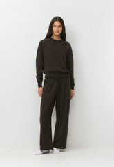Terry Sweatfleece Perfect Raglan Sweatshirt - CACAO NIB BROWN
