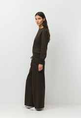 Terry Sweatfleece Perfect Raglan Sweatshirt - CACAO NIB BROWN