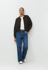 Cozy Sweatfleece Boyfriend Bomber - CACAO NIB BROWN