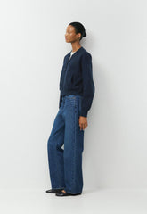 Cozy Sweatfleece Boyfriend Bomber - ADMIRAL NAVY