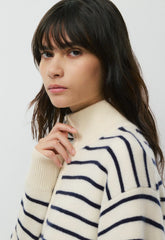 Essential Cashmere Metaphor Sweater - LGHT BRCH/ADML NVY