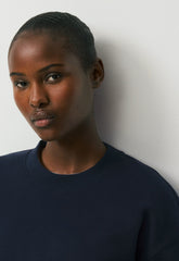 Cozy Sweatfleece Boyfriend Boxy Sweatshirt - ADMIRAL NAVY