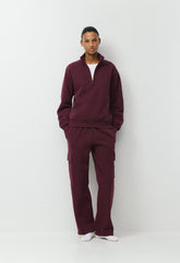 Cozy Sweatfleece Perfect 1/2 Zip - GALA PLUM