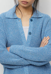 Fairground Cardigan - MARL LAZULI BLUE/WHITE