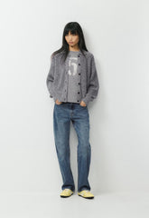 Fairground Cardigan - MARL ADMIRAL/WHITE