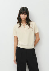 Bare Cashmere Cellini Shortsleeve Sweater - SEASIDE CREAM