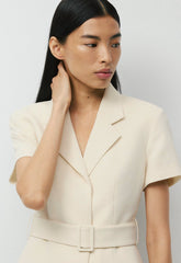 Brynn Shortsleeve Blazer - Sway Crepe - SEASIDE CREAM