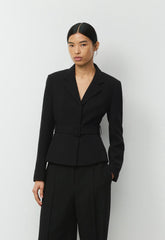 Brynn Blazer - Sway Crepe - BLACK