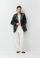 Cecil Blazer - Leather - BLACK