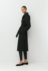 The Finch Trench Coat - City Twill - BLACK