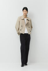 The Esquire Short Trench Coat - City Twill - MARCONA BEIGE