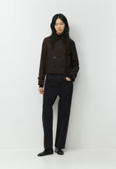 The Esquire Short Trench Coat - City Twill - CACAO NIB BROWN